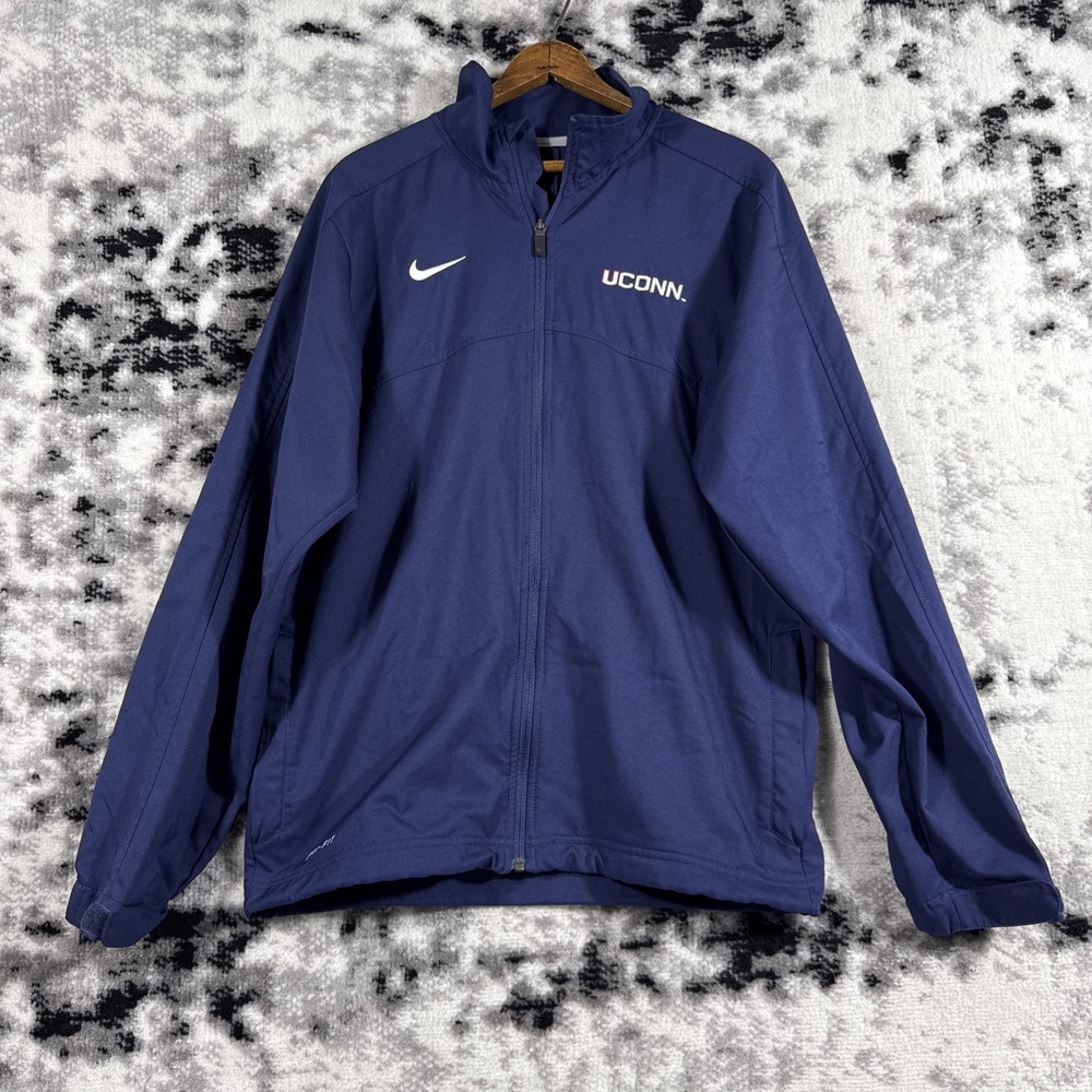 Nike Full Zip Jacket Mens Small UCONN College Sports Long Sleeve Active